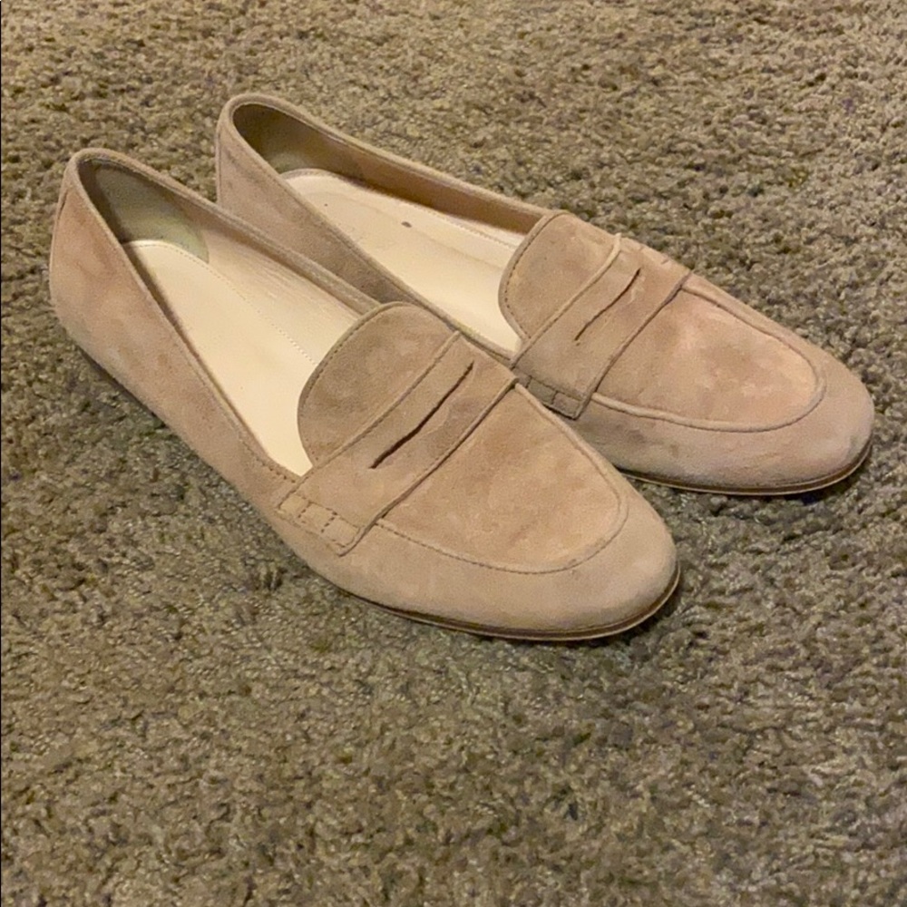 J Crew suede penny loafers